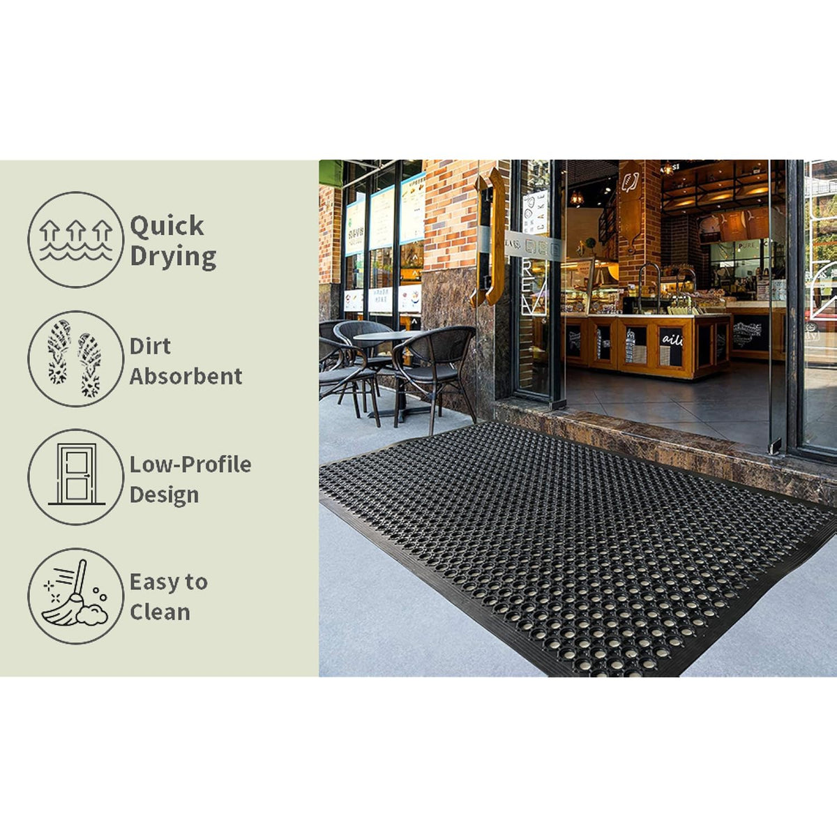 Outdoor Rubber Floor 60 x 35 H