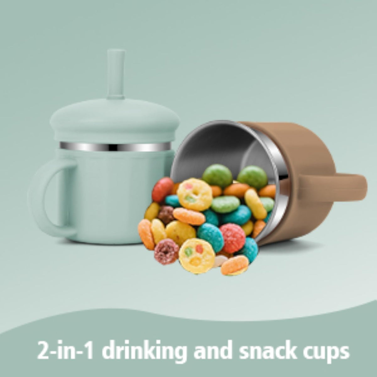 Upgrade Stainless Steel Baby Sippy Cups