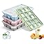 Silicone Ice Cube Trays with Lid, Set of 4