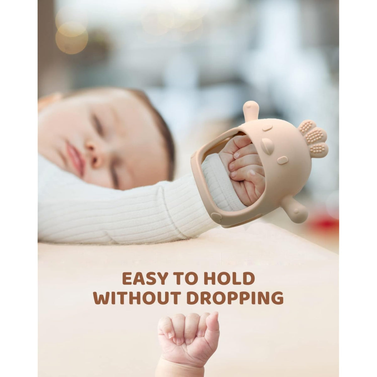 Baby Teething Toy Silicone Teething Mitten for Babies Over 3 Months