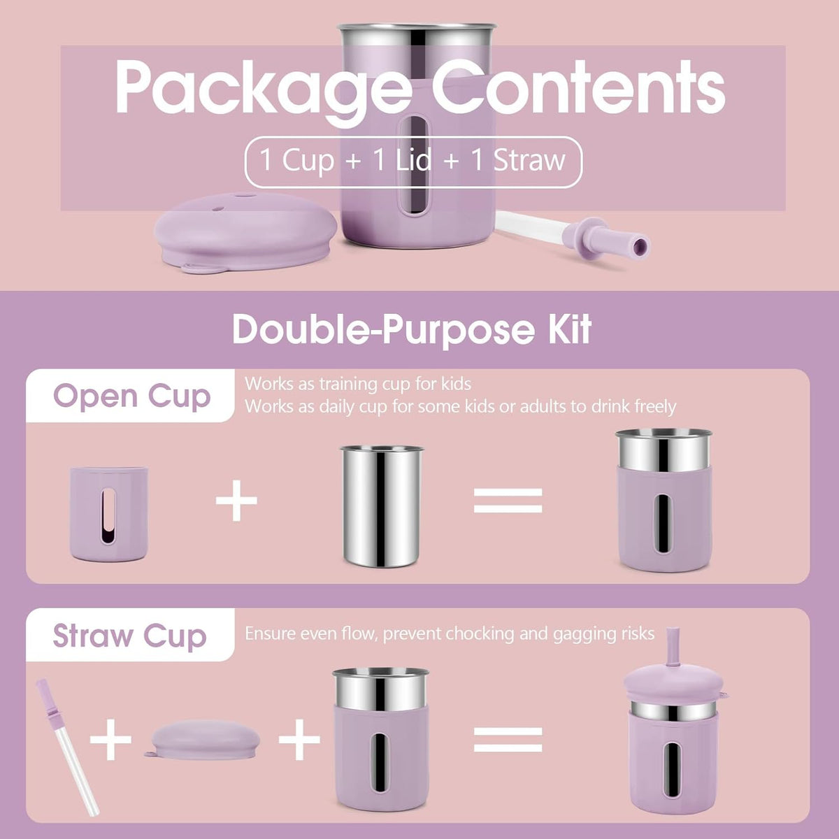 Kids Cups with Straws and Lids