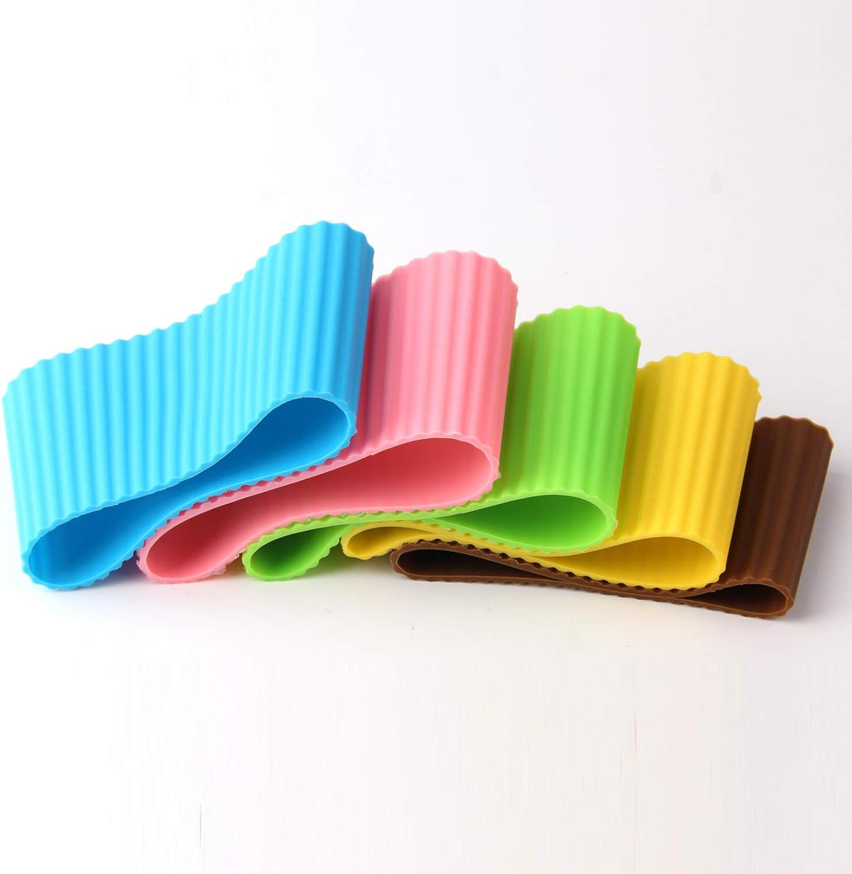 Silicone Nonslip Coffee Cup Sleeves – 5 Pack – product detail 6