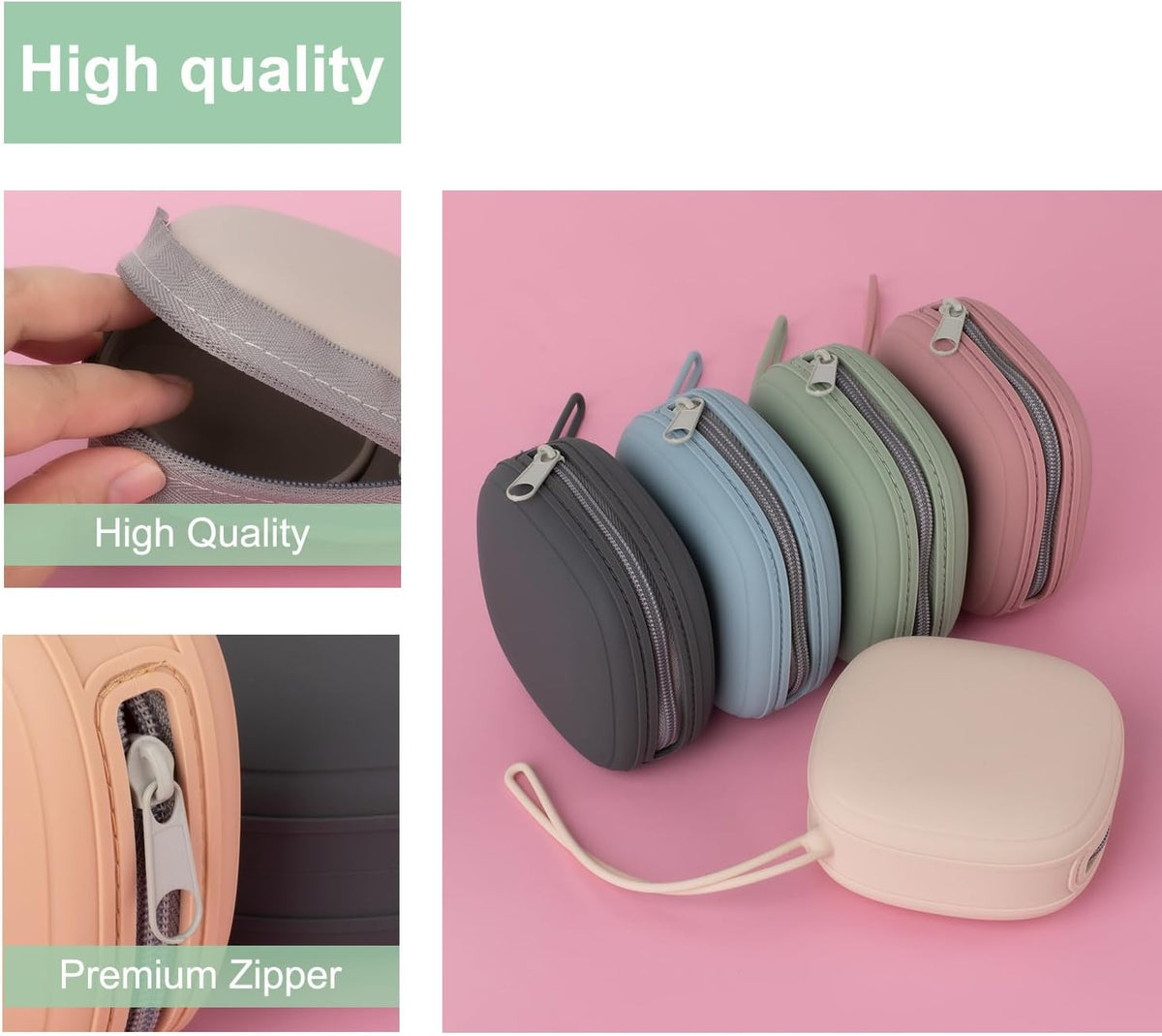 2 Pack Silicone Pacifier Holder Case