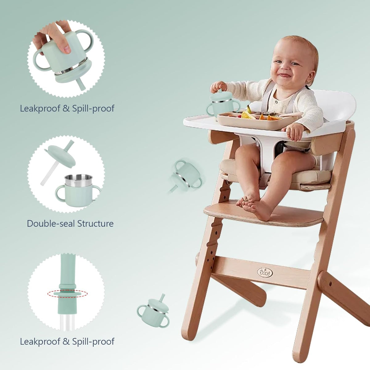Upgrade Stainless Steel Baby Sippy Cups