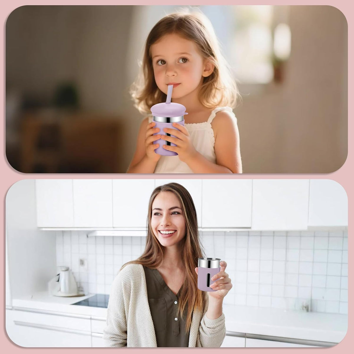 Kids Cups with Straws and Lids