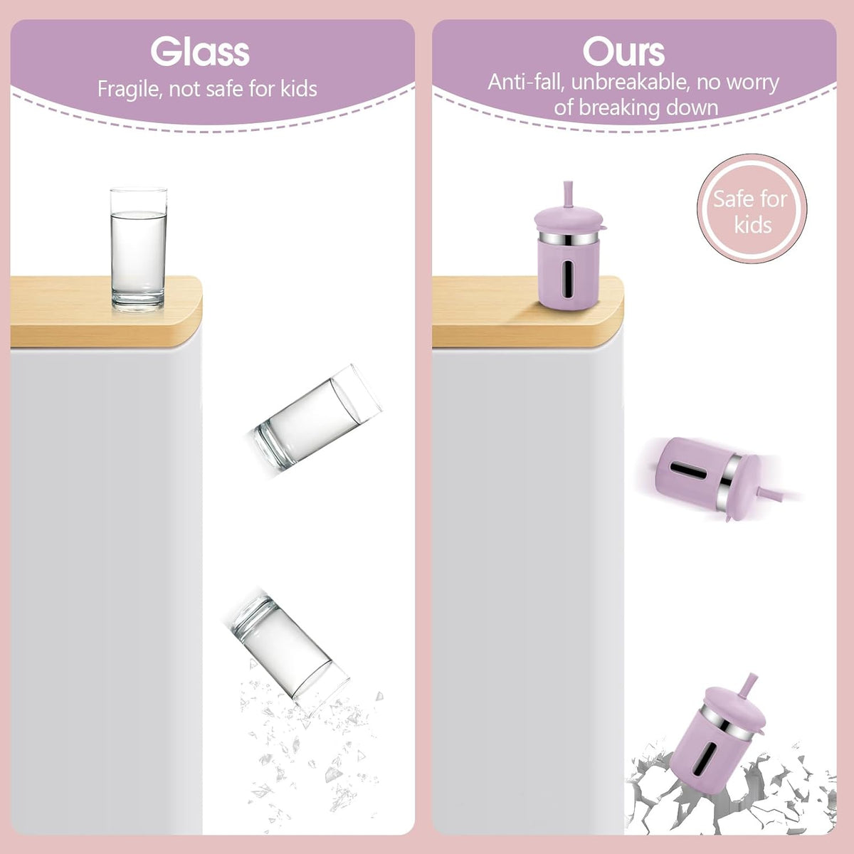 Kids Cups with Straws and Lids