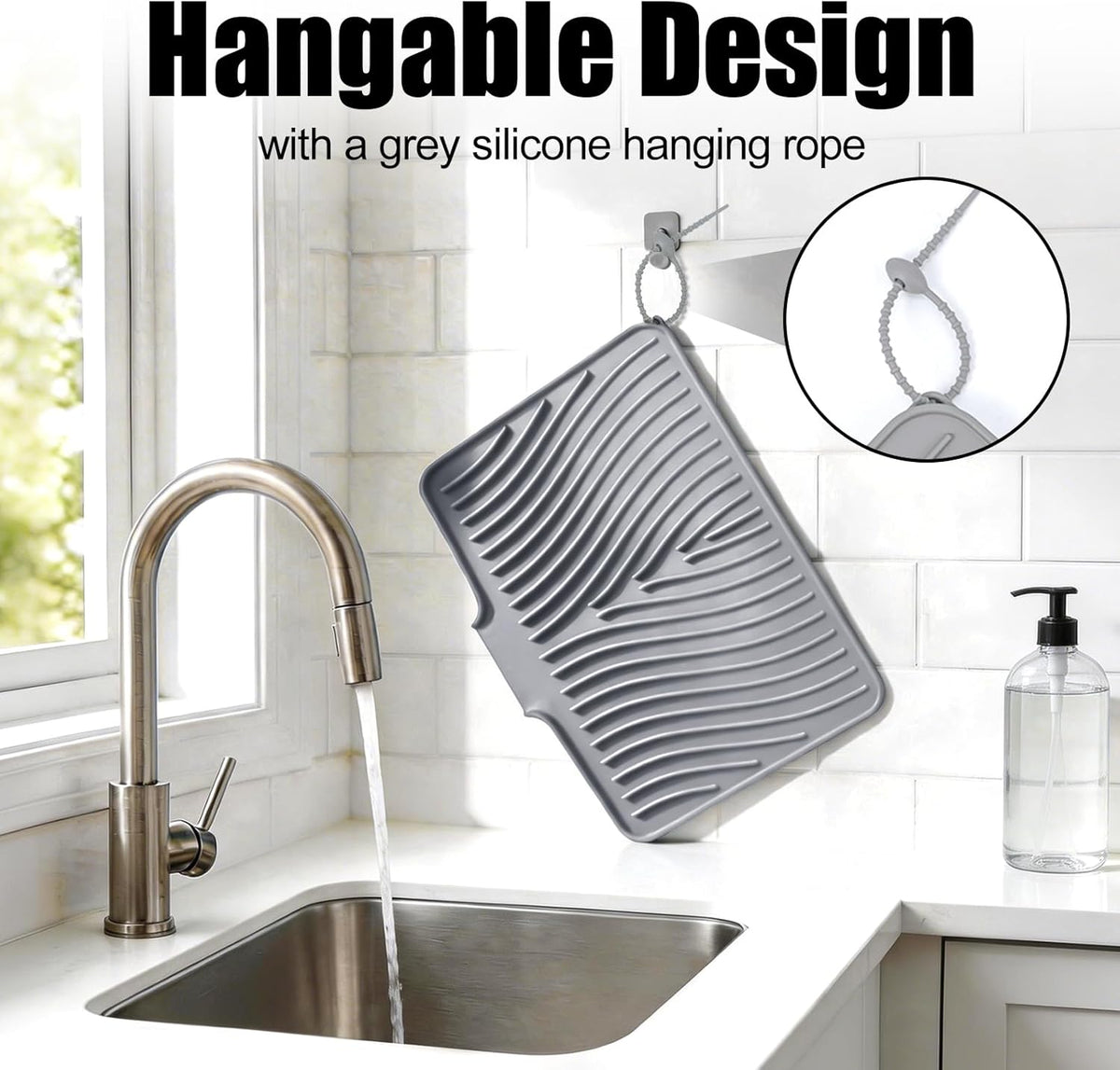 Silicone Dish Drying Mat for Kitchen Counter