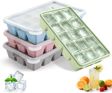Silicone Ice Cube Trays with Lid, Set of 4