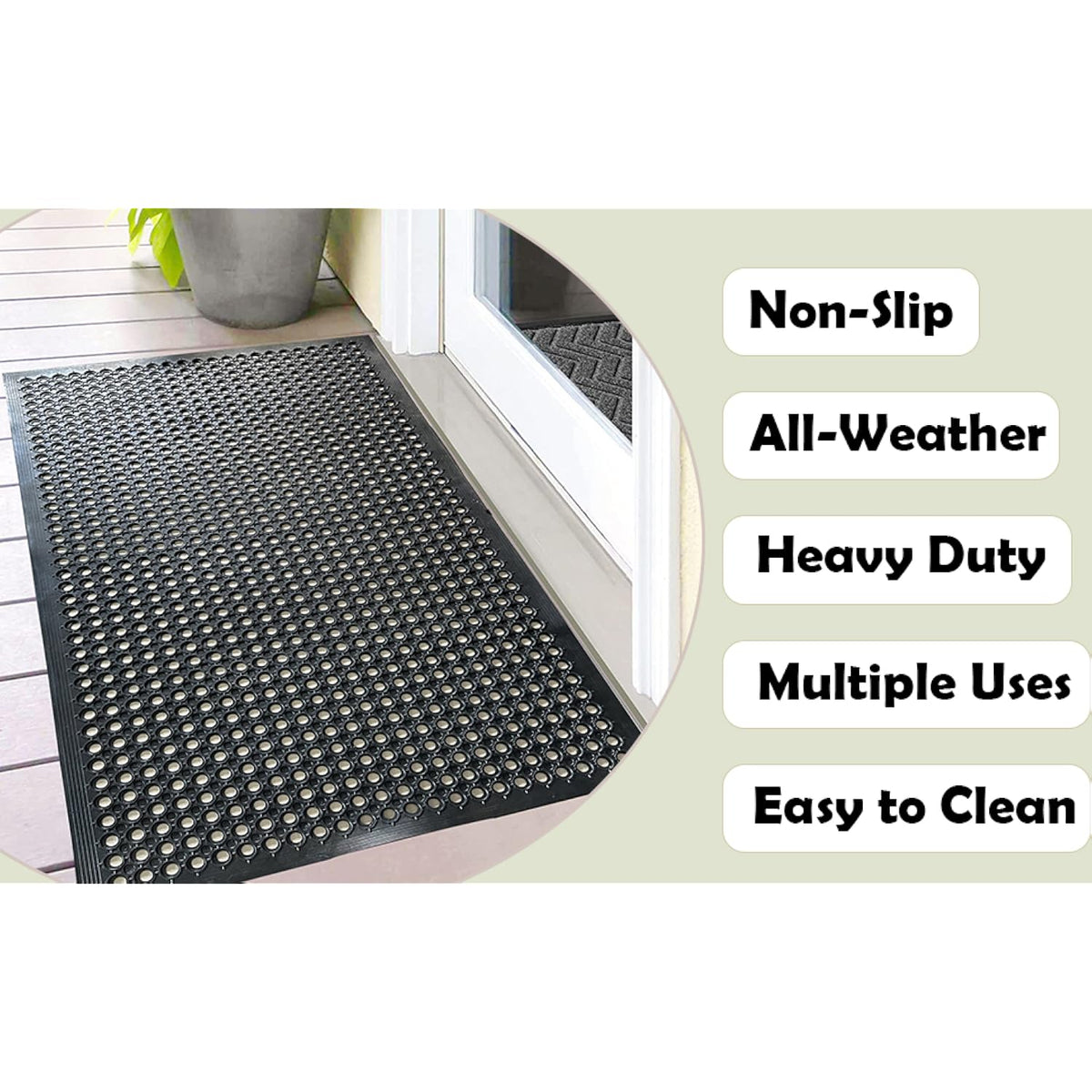 Outdoor Rubber Floor 60 x 35 H