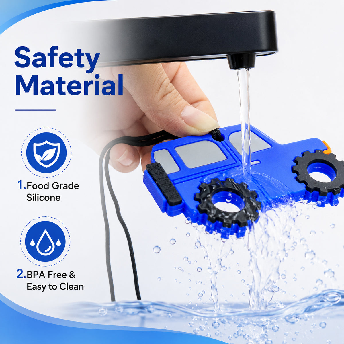 Chew Necklaces for Sensory Needs, 6 Pack Silicone Chew Jewelry, Soft & Durable Oral Chew Toy, BPA Free Textured Fidget Necklace for Kids & Adults
