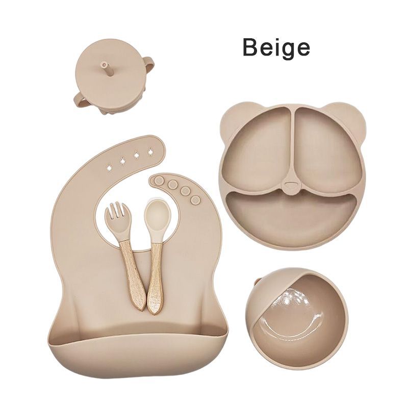Silicone Dinner Plate Baby Tableware Set