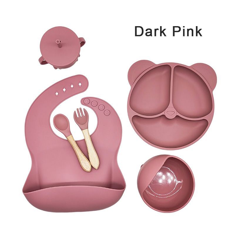 Silicone Dinner Plate Baby Tableware Set