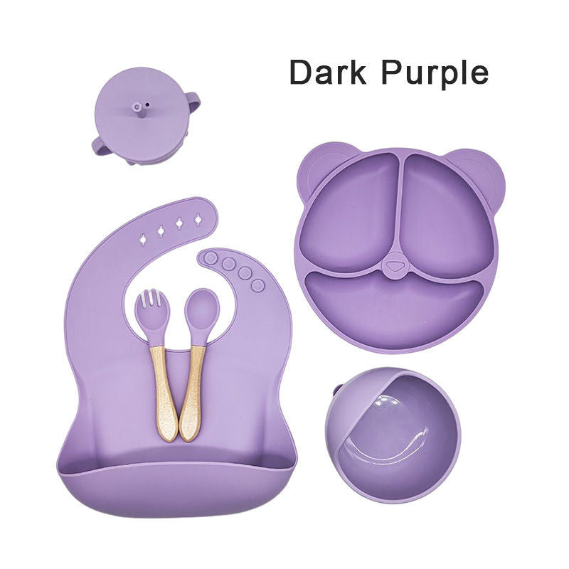 Silicone Dinner Plate Baby Tableware Set