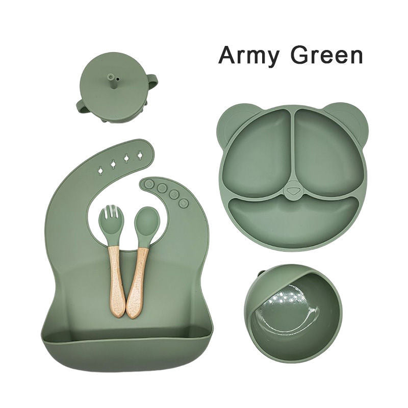 Silicone Dinner Plate Baby Tableware Set