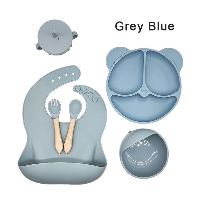 Silicone Dinner Plate Baby Tableware Set
