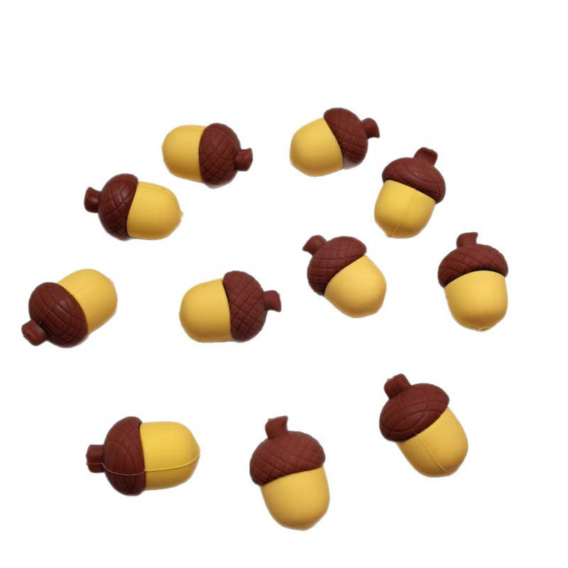 Hot selling new product 3D adhesive mold acorn shaped silicone cartoon beads