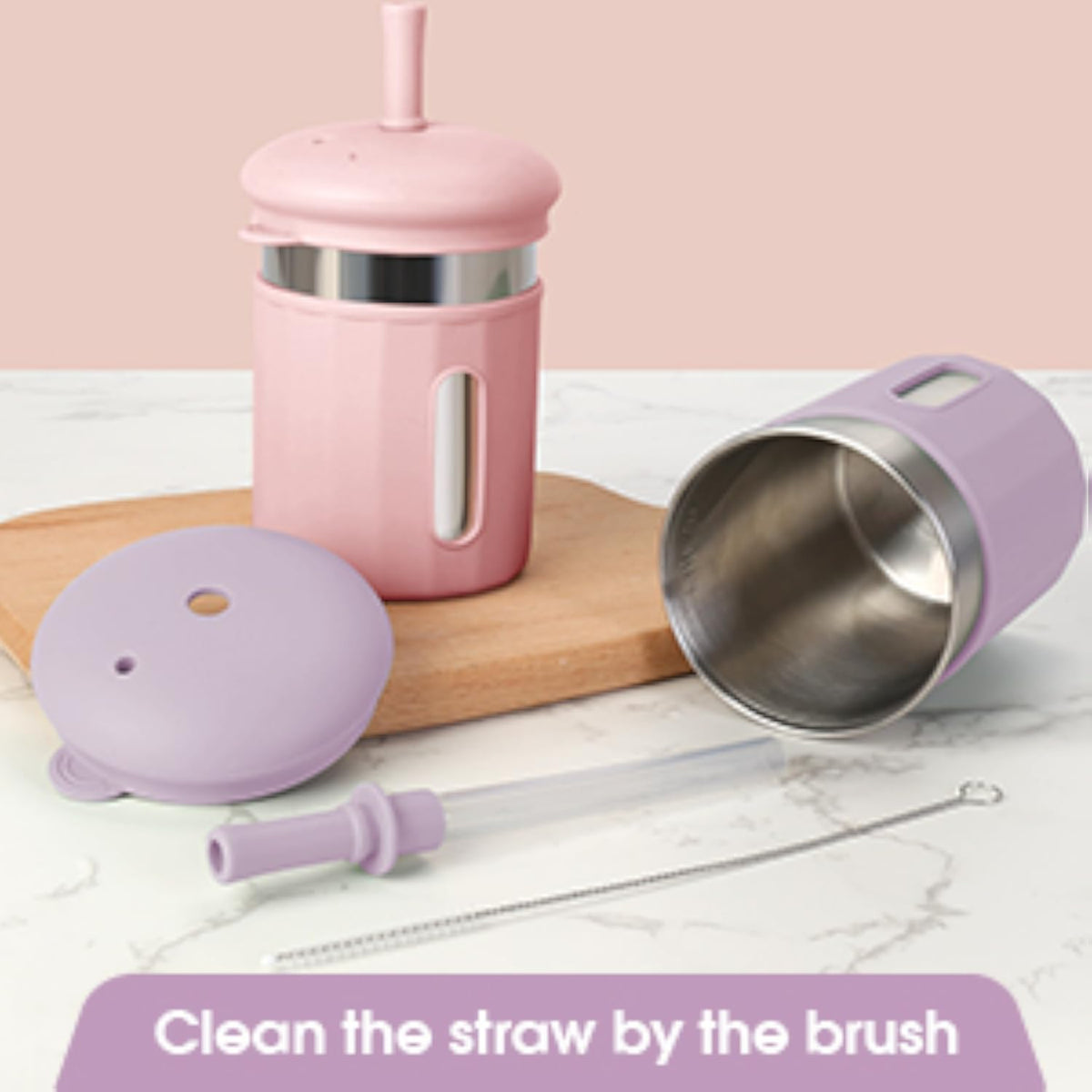 Kids Cups with Straws and Lids