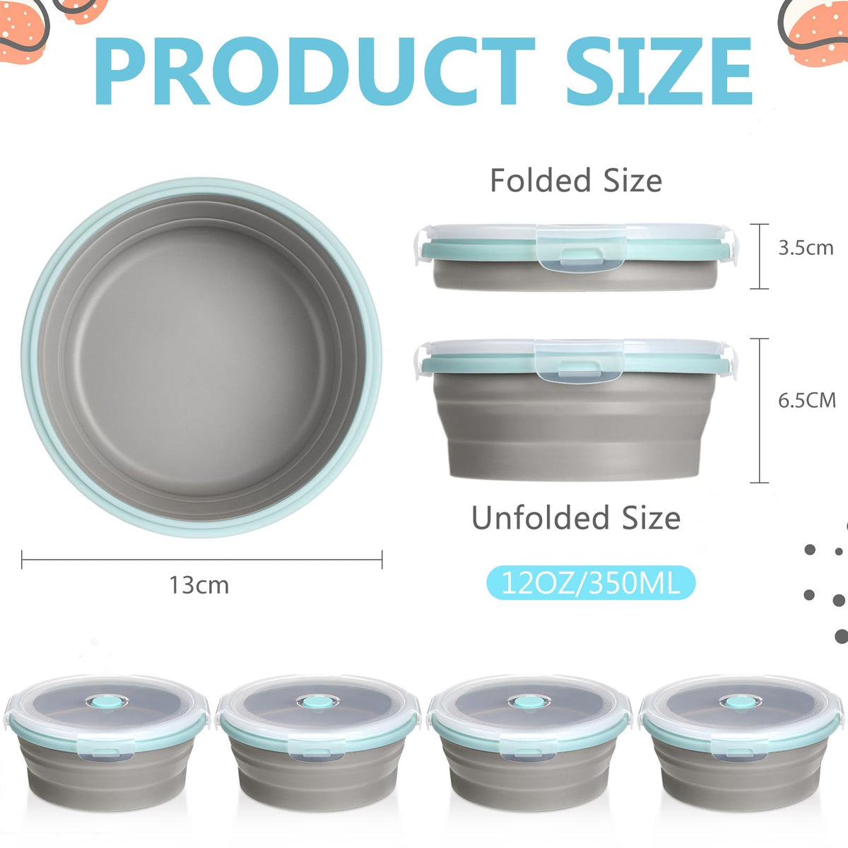Silicone Collapsible Camping Bowl – product detail 2