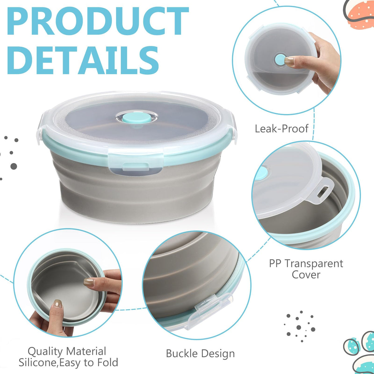 Silicone Collapsible Camping Bowl – product detail 3