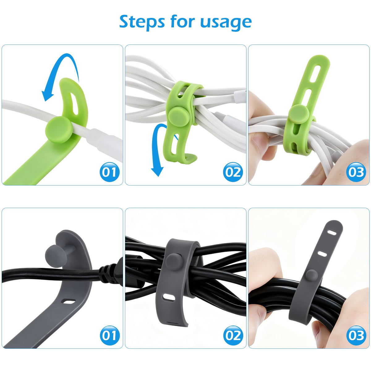 Reusable Silicone Cable Ties